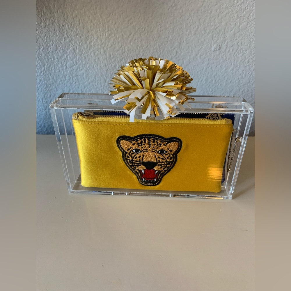 Charlotte Olympia Pandora cheering cheerleading clutch rare find